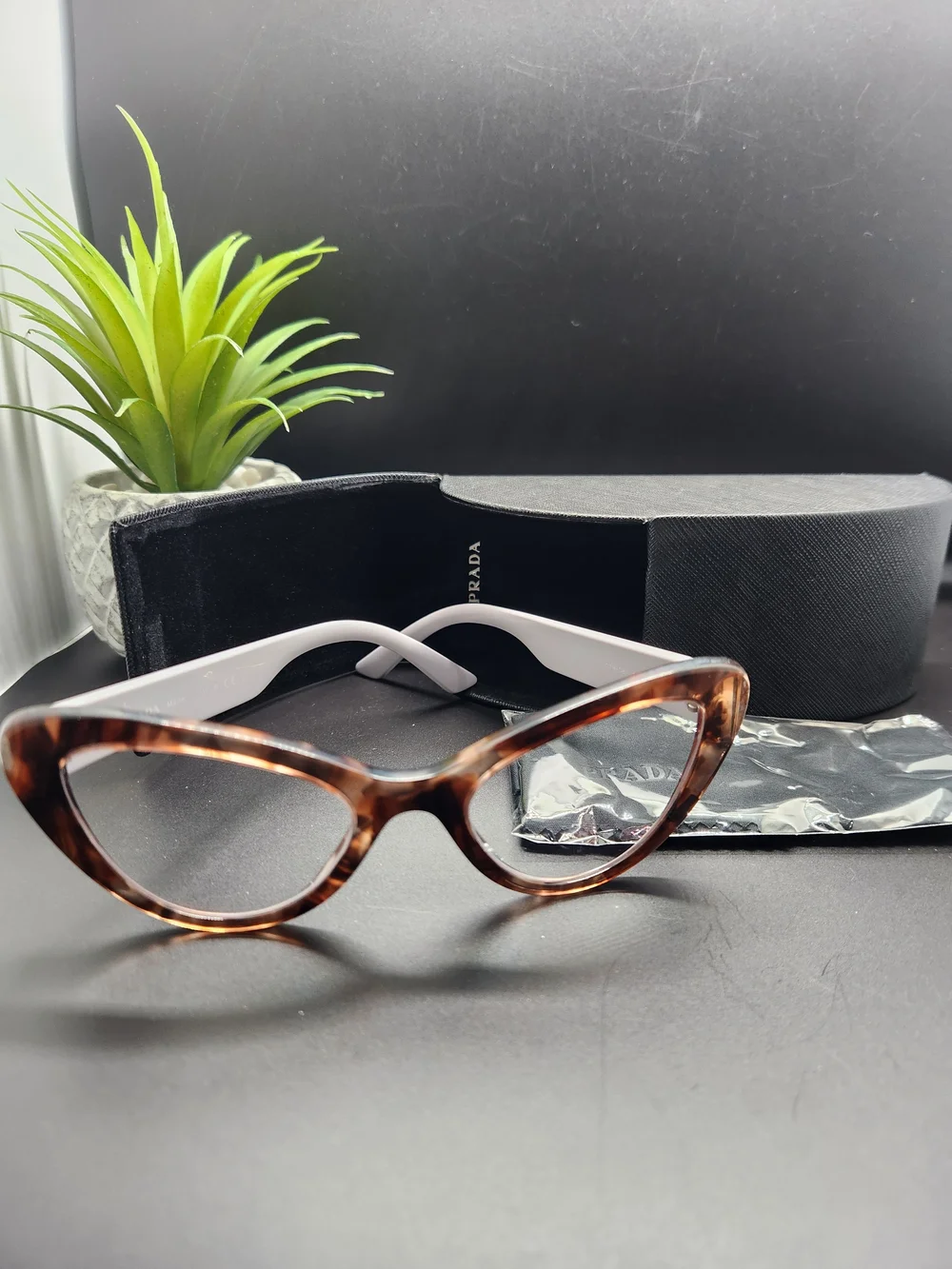 Prada Women's Tortoiseshell Cat-Eye Sunglasses - Picture 5 of 5